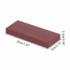 プラスチックパンチングパッド  パンチ穴あけ工具  diyレザークラフトツール  長方形  暗赤色  20x8x2.1~2.3cm&nbsp;TOOL-WH0119-56