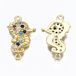 Brass Micro Pave Cubic Zirconia Links Connectors&nbsp;ZIRC-N039-114A-NF