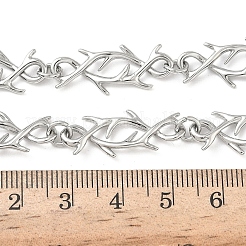 304ステンレススチール製有刺鉄線チェーンネックレス  変色しない  ステンレス鋼色  17.36インチ（44.1cm）&nbsp;NJEW-D345-01P