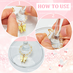 Alloy Enamel Butterfly Wine Glass Charms&nbsp;AJEW-SC00017