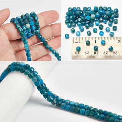 天然石アパタイトビーズ連売り  多面カット  キューブ  4~5x4~5x4~5mm  穴：0.7mm&nbsp;G-NB0005-74