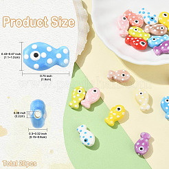 20Pcs 10 Colors Handmade Porcelain Beads&nbsp;PORC-FS0001-64