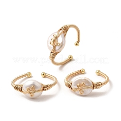 Brass Cuff Open Rings&nbsp;RJEW-D344-03G