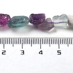 粗い天然蛍石ビーズ連売り  ナゲット  6.5~9x5~6x3~5mm  穴：0.8mm  約26~30個/連  7.48''~8.46''（19~21.5センチメートル）&nbsp;G-P528-B09-01