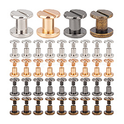 40セット4色の合金製ネジ留め具  ミックスカラー  7.8x8mm  10セット / カラー&nbsp;BUTT-PH0001-30A