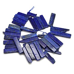 天然宝石ラピスラズリビーズ連売り  不規則な直方体  ラピスラズリ  15~70x9~12x5~7mm  穴：2mm  約39個/連  15.74インチ&nbsp;X-G-L156-05