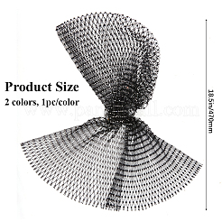 2個 2色 ポリエステル ラインストーン メッシュ ヘッドピース キャップ 女性用  ミックスカラー  470mm  1pc /カラー&nbsp;AJEW-CY0001-64