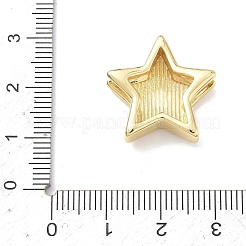 Star Brass Slide Charms&nbsp;X-KK-P349-18A-G