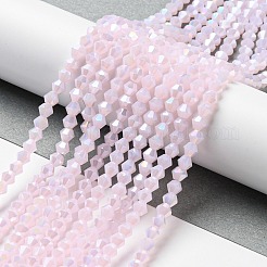 Imitation Jade Electroplate Glass Beads Strands&nbsp;GLAA-F029-J4mm-A02