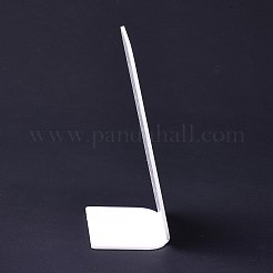 アクリルイヤリングディスプレイスタンド12ペアショー  長方形  ホワイト  6x4.2x11cm  穴：1.5mm&nbsp;ODIS-P008-04B