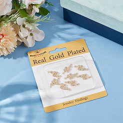 9Pcs Brass Micro Pave Cubic Zirconia Links/Connectors&nbsp;ZIRC-BBC0003-29