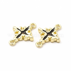 Rack Plating Alloy Enamel Connector Charms&nbsp;FIND-G051-02LG-02