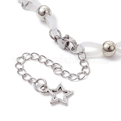 Alloy & Silicone Link Chain Bracelets&nbsp;BJEW-JB09984-01