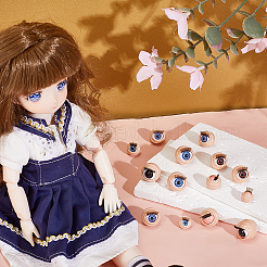16 Pairs 8 Styles 3D ABS Doll Craft Cartoon Movable Eye&nbsp;FIND-PH0028-12