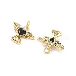 Brass Micro Pave Cubic Zirconia Pendants&nbsp;KK-A291-03G