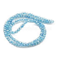 Spray Painted Imitation Jade Glass Beads Strands&nbsp;GLAA-P058-01A