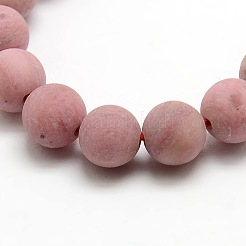 天然のつや消しロードナイトラウンドビーズ連売り  8mm  穴：1mm  約47~49個/連  14.9~15.6インチ&nbsp;G-M064-8mm-04