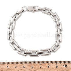 304 Stainless Steel Rectangle Link Chain Bracelets for Women Men&nbsp;BJEW-F488-30P-01