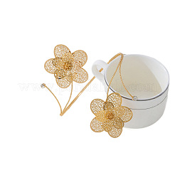 Hollow Out Flower Alloy Crystal Rhinestone Anklets for Women&nbsp;FS-WGF92CE-01