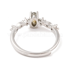 Horse Eye Natural Labradorite Adjustable Rings&nbsp;RJEW-Q817-02P-04