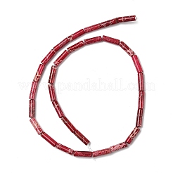 染色された天然インペリアルジャスパービーズ連売り  コラム  クリムゾン  13~14x4.5mm  穴：1.4mm  約30個/連  15.79~15.94''（40.1~40.5センチメートル）&nbsp;G-H087-H01-01D