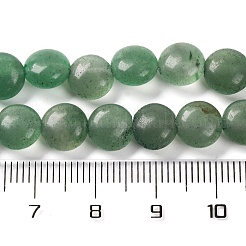 天然石グリーンアベンチュリンビーズ連売り  フラットラウンド  7.5~8x4.5~5mm  穴：1.2mm  約50~51個  14.57~15.35インチ（37~39cm）&nbsp;G-T047-A14-01
