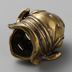 Brass European Beads&nbsp;LS-KK-WH0031-78AB-01