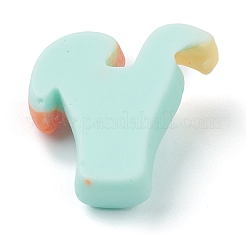 樹脂カボション  ビーチスタイル  飲み物  淡いターコイズ  15x16.5x6.5mm&nbsp;CRES-G016-08