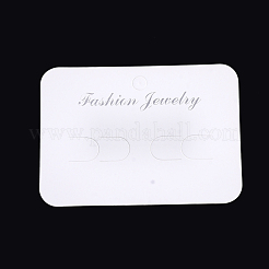 厚紙のアクセサリー台紙  ヘアバレッタに使用  長方形  ホワイト  7x9.7x0.03cm  穴：7mm&nbsp;CDIS-S025-39