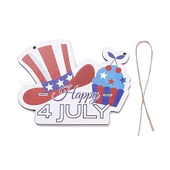 Independence Day Density Board Wooden Wall Ornament Doorplate Pendants&nbsp;HJEW-C004-11