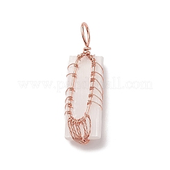 Copper Wire Wrapped Natural Selenite Big Pendants&nbsp;KK-E086-01RG