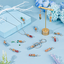 30Pcs Glass Bottle with Glass Seed Beads European Dangle Charms&nbsp;PALLOY-FI0001-02