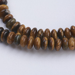 Natural Tiger Eye Beads Strands&nbsp;G-P354-02-4x2mm