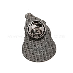 クリスマステーマの亜鉛合金エナメルピン バックパック 服用ブローチ  雪だるま  31.5x21mm&nbsp;JEWB-R003-02EB-05