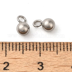 ステンレススチールチャーム201個  ボールチャーム  ステンレス鋼色  7x4mm  穴：1.6mm&nbsp;STAS-A093-01B-P-1