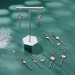 DIY Flat Round Earring with Dome Making Kit&nbsp;DIY-UN0003-41