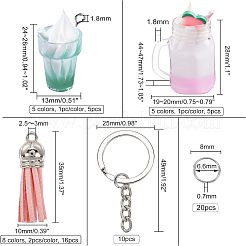DIY Cute Tassel Keychain Making Kits&nbsp;DIY-OC0003-97