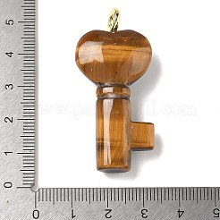Natural Tiger Eye Pendants&nbsp;G-C274-05D