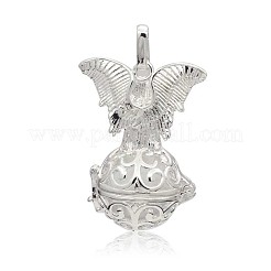 Silver Color Plated Brass Hollow Round Cage Pendants&nbsp;KK-J250-17S