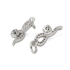 Brass Micro Pave Cubic Zirconia Pendants&nbsp;KK-U056-48P