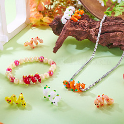 10Pcs 5 Colors Handmade Lampwork Enamel Beads&nbsp;LAMP-TA0002-48B
