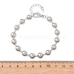 Brass Ball Link Chain Bracelets for Women&nbsp;BJEW-H640-02B-P