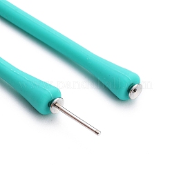 シリコンコードブレスレット  304ステンレススチールのネジ留め具付き  ミックスカラー  6-7/8インチ（17.5cm）  4~6mm&nbsp;BJEW-F409