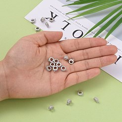 Rack Plating Brass Micro Pave Cubic Zirconia Tube Bails&nbsp;ZIRC-I012-05P-RS
