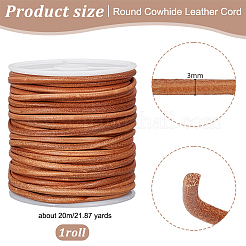 20M Round Cowhide Leather Cord&nbsp;WL-WH0015-01C-01