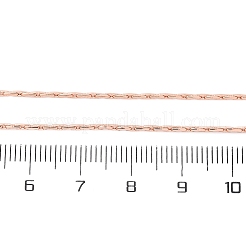 真鍮ボストンリンクチェーンネックレス（女性用）  304ステンレススチール製カニカン付き  ラックめっき  鉛フリー＆カドミウムフリー  長持ちメッキ  ローズゴールド  17.72インチ（45cm）&nbsp;NJEW-D302-59RG