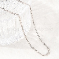 1MM Brass Rope Chain Necklaces&nbsp;NJEW-L013-11P