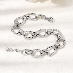 304 Stainless Steel Link Chain Bracelets for Women Men&nbsp;BJEW-L720-02P