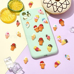 52個13スタイルの樹脂カボション  携帯電話の装飾とボビーピンのアクセサリーのDIY  混合図形  ミックスカラー  20~24x11~15.5x7~7.5mm  4個/スタイル&nbsp;RESI-CJ0004-86