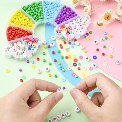 Opaque Acrylic & Handmade Polymer Clay & Glass Seed Beads Set&nbsp;MACR-CJ0001-56
